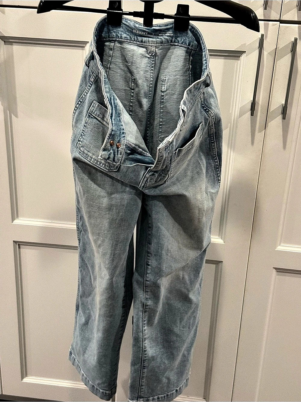 Old Navy Extra High-Waisted Sky-Hi Wide-Leg Jeans Blue